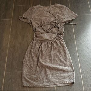 Fashion Nova Backless Brown Dress